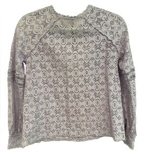 Lavender Lace Long Sleeve Blouse